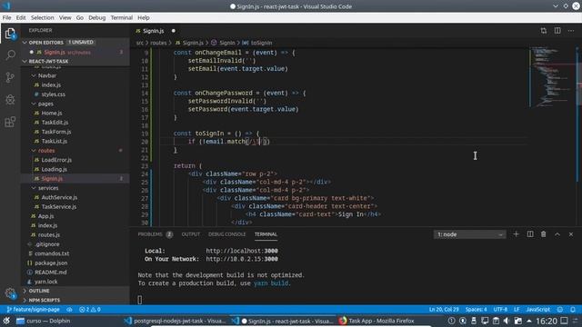 #23 Como criar uma página de autenticação no React смотреть онлайн