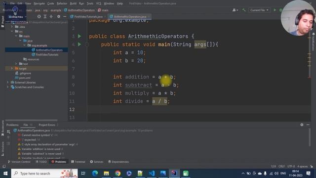 Arithmetics Operators and Math Operators || Java || смотреть онлайн