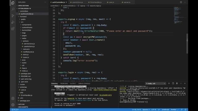 Error Handling in Nodejs - E-commerce: Lesson 20 смотреть онлайн