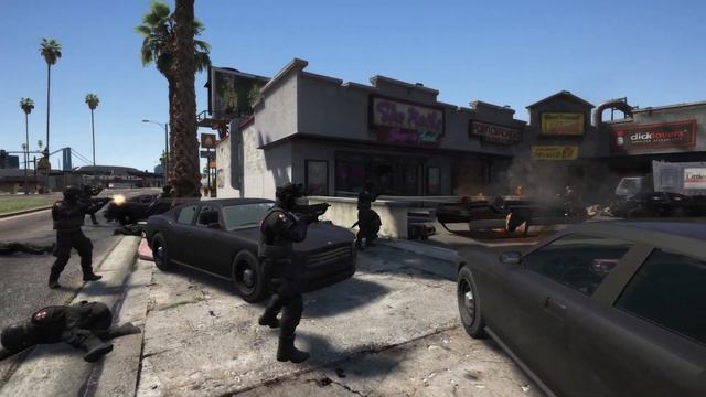 GTA 5 NPC Wars 100 - U.B.C.S Vs Payday 2 Crew #npcwars