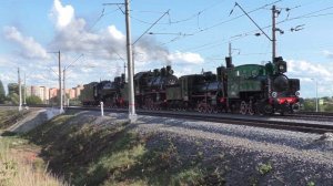 Сплотка паровозов Ь-2012, Оп-7587, Эу-699-74, ФД-20-2109