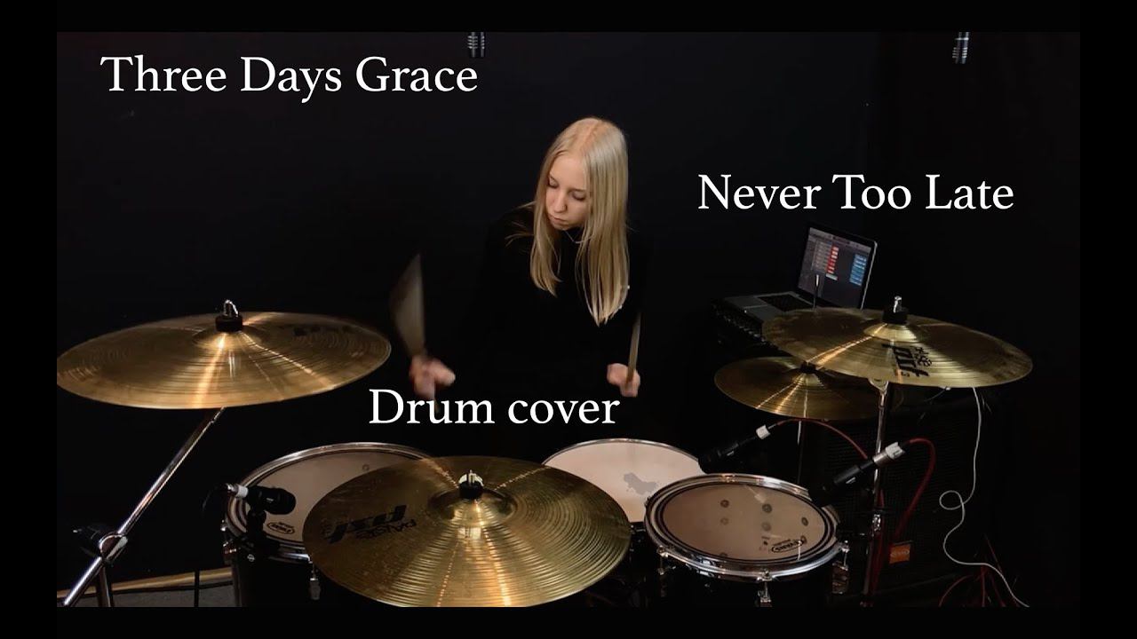Three Days Grace - Never Too Late - drum cover смотреть онлайн