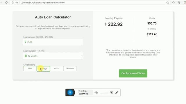 Auto Loan Calculator || HTML || CSS || Javascript смотреть онлайн