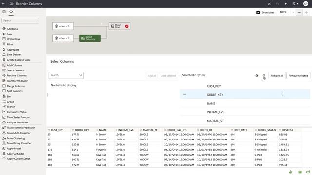 Columns Reordering in Oracle Analytics Data Flows смотреть онлайн