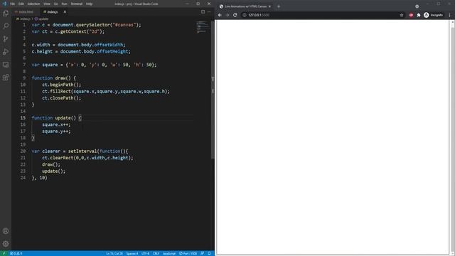 Live Animations w/ HTML Canvas - Tracking & Manipulating Shapes смотреть онлайн