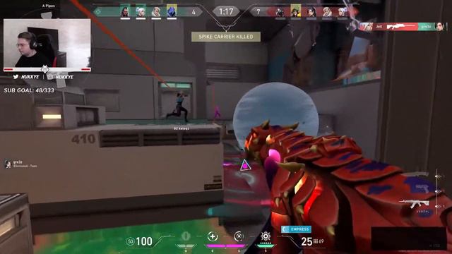 Nukkye (Reyna) headshot the jumping man Best moments Valorant смотреть онлайн
