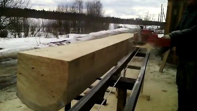 Пилорама из бензопилы.Пробный запуск! смотреть онлайн