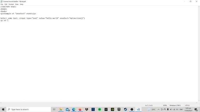 onselect event javascript смотреть онлайн