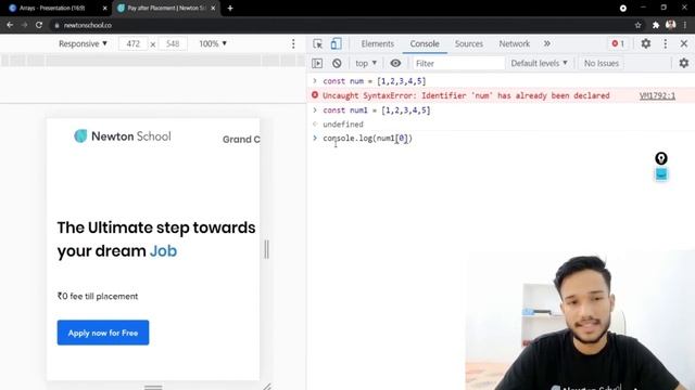#11 | JavaScript Array | Array Method | Newton School смотреть онлайн