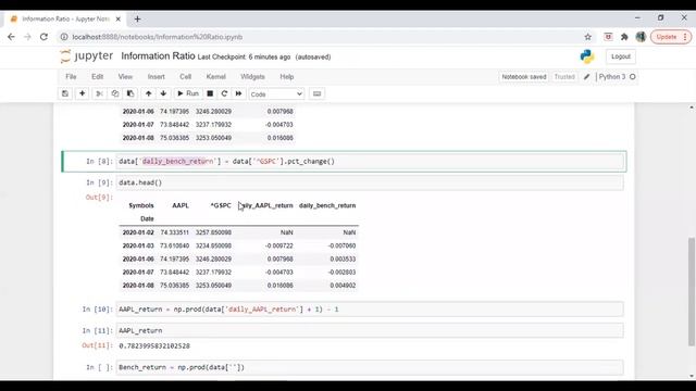 Information Ratio in Python смотреть онлайн