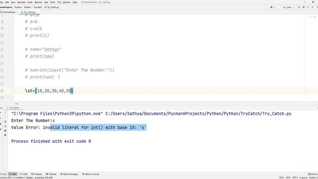 Exception Handling in Python | Tamil смотреть онлайн