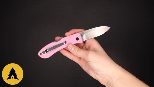 Складной нож Ka-Bar Dozier Folding Hunter сталь AUS-8, рукоять Pink Zytel смотреть онлайн
