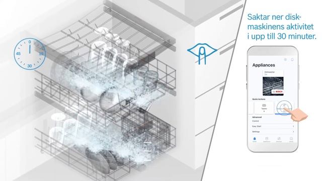 Silence on Demand – ännu tystare diskmaskin. Ljudpaus i upp till 30 minuter. Bosch diskmaskin. смотреть онлайн