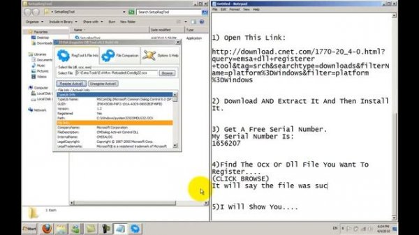 Register Ocx And Dll Files On Windows 7 Register Mswinck.ocx