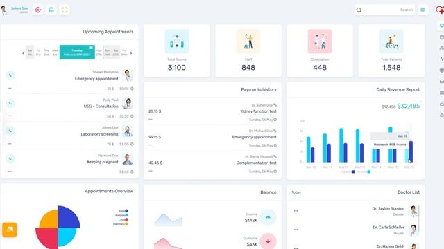 Rhythm Medical Bootstrap 5 Admin Dashboard смотреть онлайн