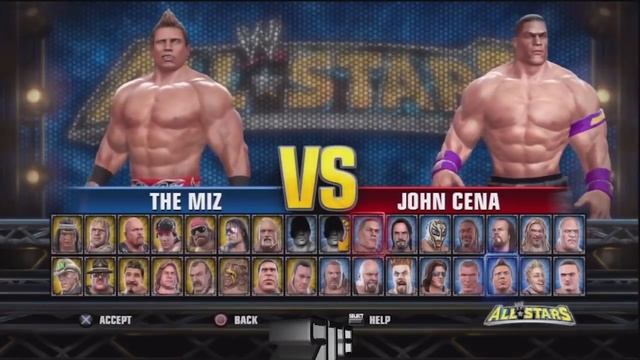 WWE All Stars Character Select Screen Including All DLC Packs Roster смотреть онлайн