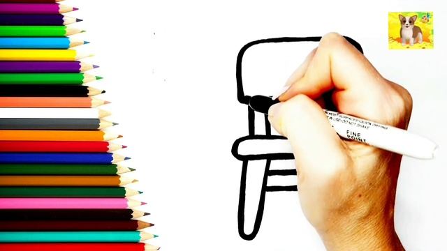 Как нарисовать СТУЛ.Просто рисовать СТУЛ#милыерисунки# смотреть онлайн