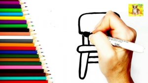 Как нарисовать СТУЛ.Просто рисовать СТУЛ#милыерисунки#