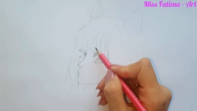 How to draw Anime "Neko" /Как нарисовать Аниме |Девушка-Кошка смотреть онлайн