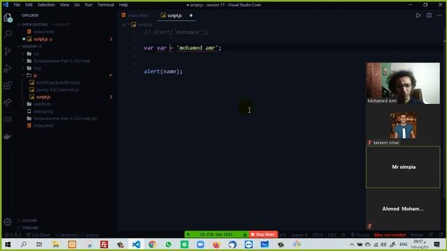 full stack diploma ( session 12 ) part 5. Javascript name alert смотреть онлайн