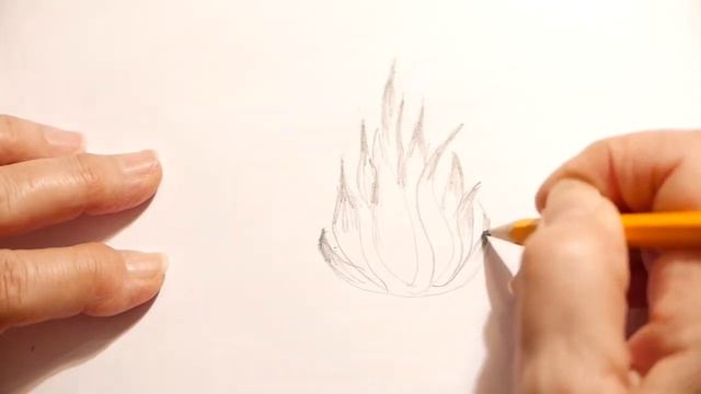 Как нарисовать ОГОНЬ. Техника рисования огня. смотреть онлайн