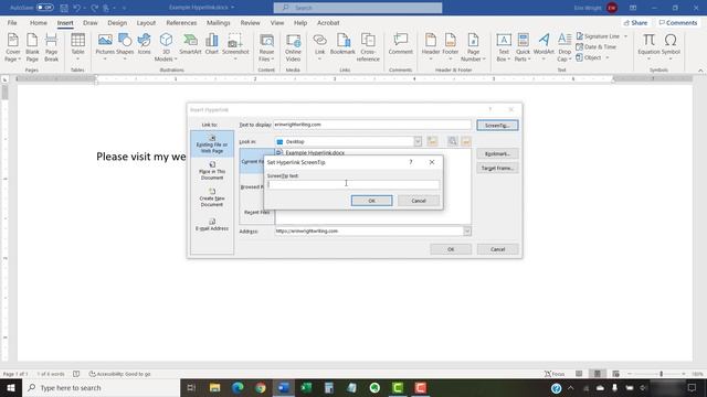 How to Create External Hyperlinks in Microsoft Word смотреть онлайн
