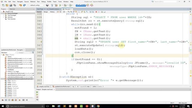 Java GUI crud with MYSQL Database XAMPP #4 - Create Read Update Delete - UPDATE смотреть онлайн