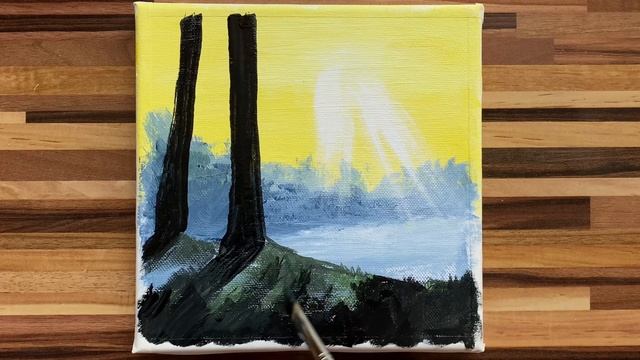 Daily Challenge #5 / Acrylic painting / Morning in the Woods смотреть онлайн