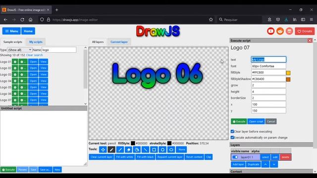 Creating 10 types of logos with DrawJS смотреть онлайн