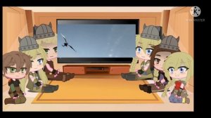 Реакция персонажей из" Как приручить дракона 2" на битву Беззубика и великого смутьяна 2/3