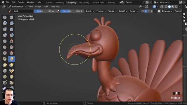 Thanksgiving Turkey - Part 2 ? (Blender Tutorial) смотреть онлайн