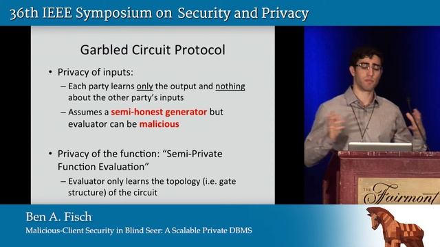 Malicious-Client Security in Blind Seer: A Scalable Private DBMS смотреть онлайн