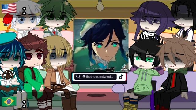 My favorite characters react to each other || 2/9 Venti || vídeo pequeno denovo? смотреть онлайн