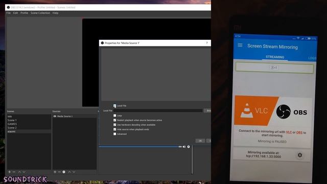 Screen Stream Mirroring + OBS (Open Broadcaster Software) [ ANDROID ] Phone screen capture смотреть онлайн