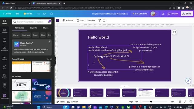 JAVA - Hello World | Java Print Hello World | Java Hello World Explanation | Java in Tamil смотреть онлайн