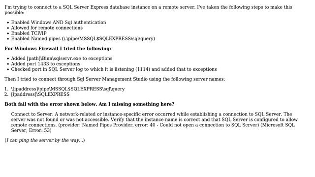 DevOps & SysAdmins: Cannot connect to remote SQL Server Express instance (3 Solutions!!) смотреть онлайн