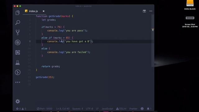 Javascript (ES6) in Tamil - 11 - Else If смотреть онлайн