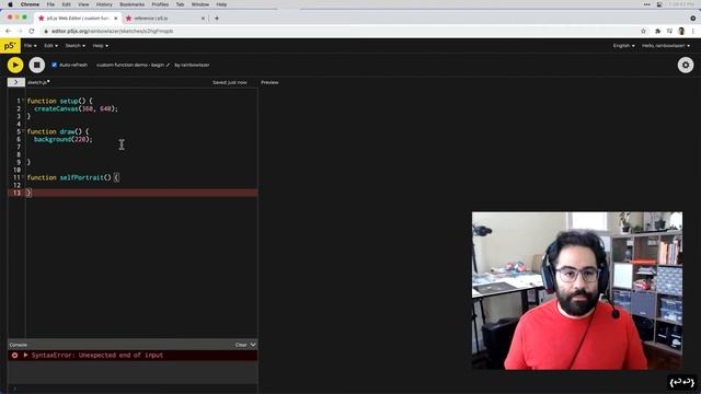 How to Make Custom Functions in p5js смотреть онлайн