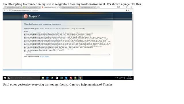 Magento: SQLSTATE[28000] [1045] Access denied for user 'balmain'@'localhost' (using password: YES) смотреть онлайн