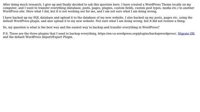 Wordpress: How to Backup and Transfer Everything to Another WordPress Site? смотреть онлайн