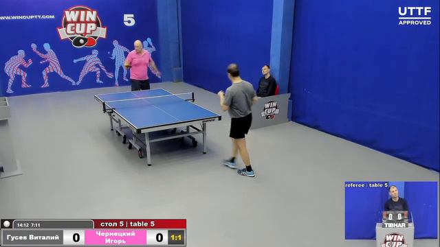 15:30 Гусев Виталий 1-3 Чернецкий Игорь стол 5 ЮГ-3 08.03.21 смотреть онлайн
