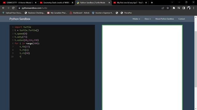 Bizzare looking turtle in Python! (and tutorial) смотреть онлайн