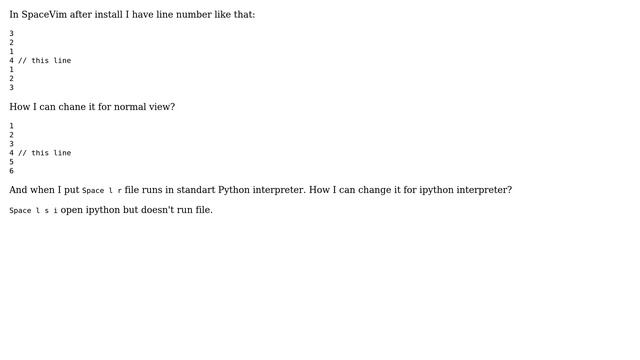 SpaceVim settings: line number and Python interpreter смотреть онлайн