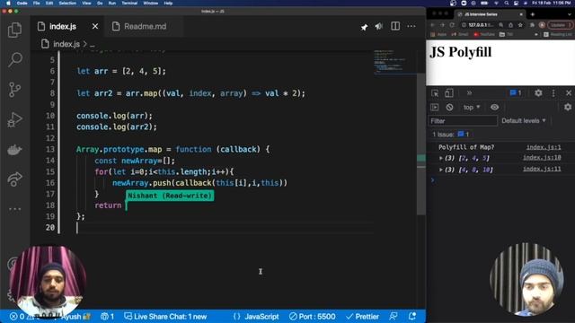 Polyfill of Map in Javascript | Implementation of Array.map смотреть онлайн