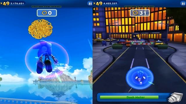 SONIC DASH Gameplay - BOSCAGE MAZE SONIC VS MOVIE SONIC смотреть онлайн