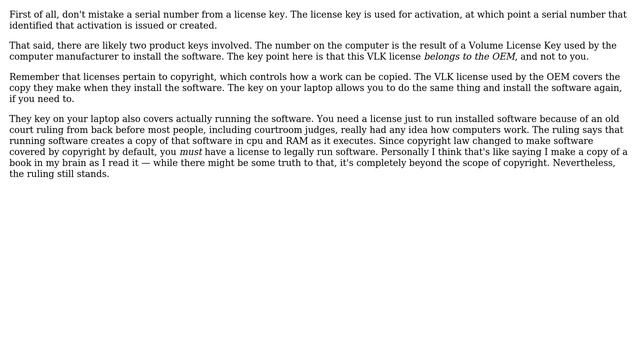 Preinstalled Windows Vs. OEM Installation Key License: Two Licenses Or One? (3 Solutions!!)
