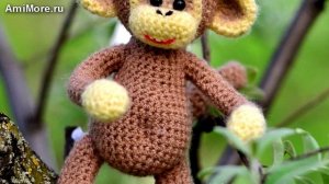 Амигуруми: схема Маленькой обезьянки. Игрушки вязаные крючком - Free crochet patterns.