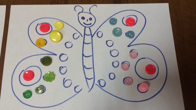 Мозаика из пуговиц для детей от 2 лет / Mosaic of buttons for children 2 years of age смотреть онлайн