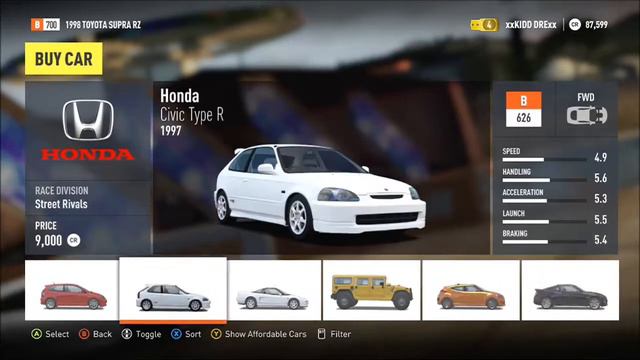Forza Horizon 2 (Xbox 360) | Autoshow Car List
